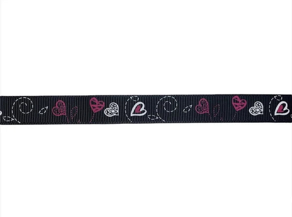 Sonde clip, hartjes zwart.