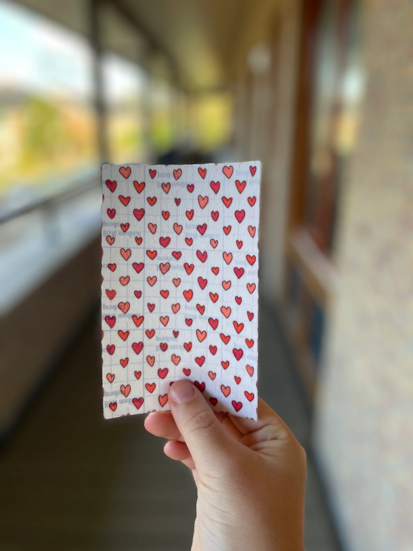 Sonde pleister, hartjes rood.