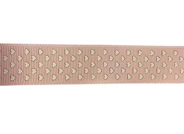 Sonde clip, hartjes wit met goud.