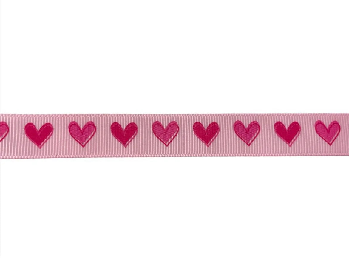 Probe clip, pink hearts.